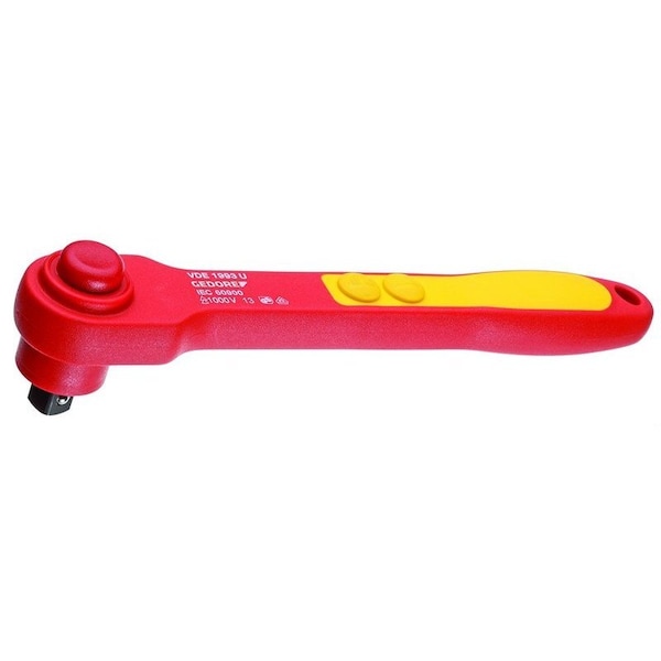 Gedore Insulated Ratchet 1/2" In Dr., 10-1/2" L - VDE 1993 U
