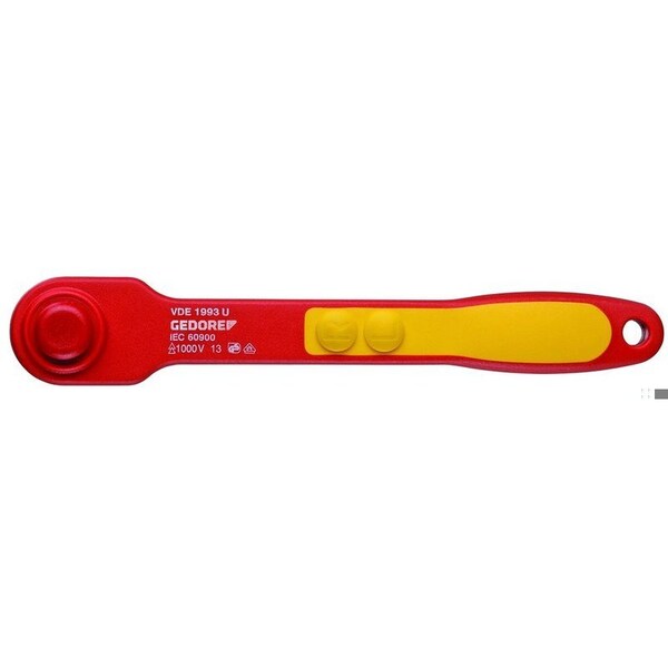 Gedore Insulated Ratchet 1/2" In Dr., 10-1/2" L - VDE 1993 U