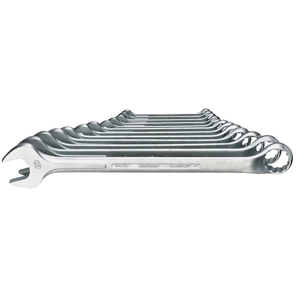 Gedore Combination Wrench Set, 12 pcs., 10-32mm, SAE or Metric: Metric - 1 B-012
