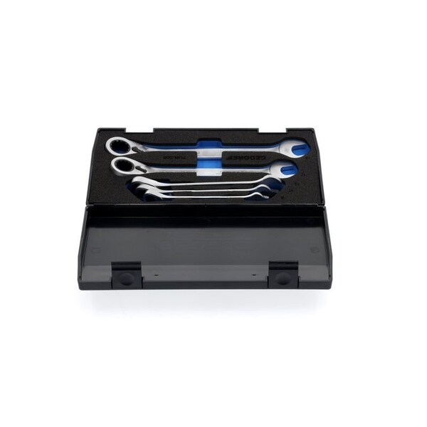 Gedore Combination Ratchet Wrench Set, 8-19mm, SAE or Metric: Metric - 7 UR-005