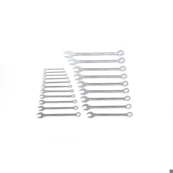 Gedore Combination Wrench Set, 20 pcs., 8-32mm, Wrench Head Sizes: 8mm to 32mm - 7-020