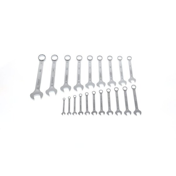 Gedore Combination Wrench Set, 20 pcs., 8-32mm, Wrench Head Sizes: 8mm to 32mm - 7-020