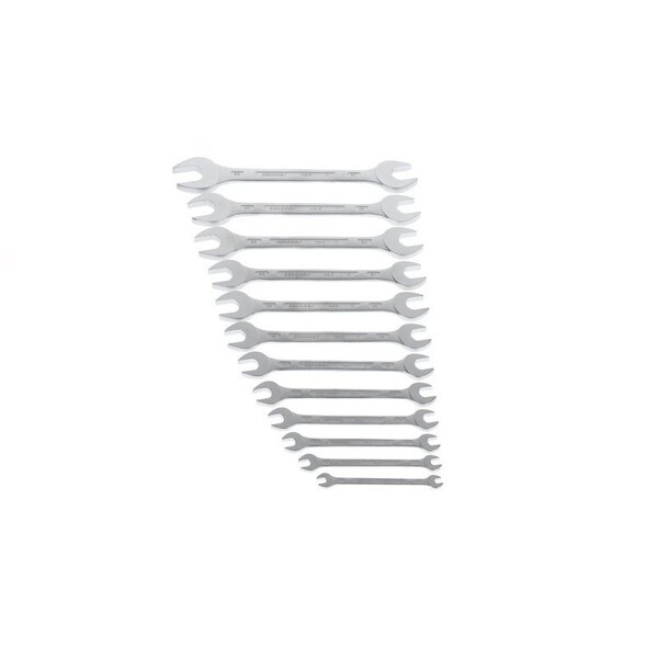 Gedore Wrench Set, Doubl Open End, 12 pcs., 6-32mm, Finish: Chrome plated - 6-12