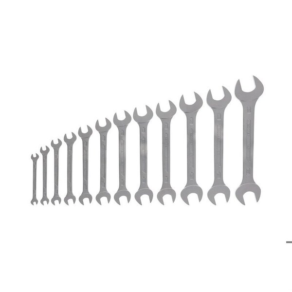 Gedore Wrench Set, Doubl Open End, 12 pcs., 6-32mm, Finish: Chrome plated - 6-12