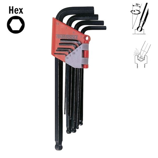 Teng Tools 1479MMA 9 Piece Metric Ball Point Hex Key Set - 1479MMA