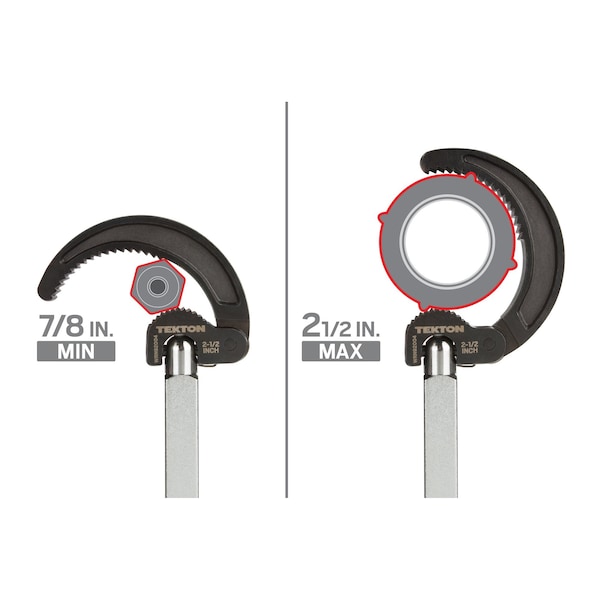 Tekton 10 to 17 Inch Telescoping Basin Wrench (7/8 - 2-1/2 in.) - WRN92004