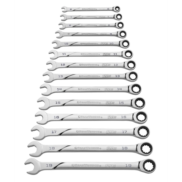 Kd Tools Universal Spline Metric Xl Combination Ratcheting Wrenches, 14 P, 120Xp - KDT86426
