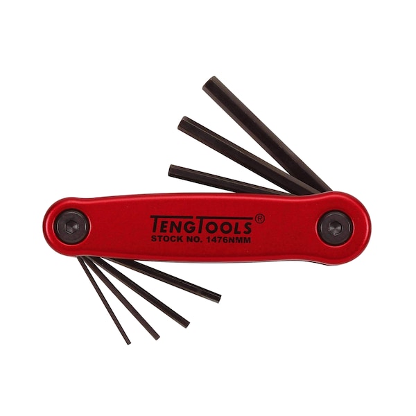 Teng Tools 1476NMM 7 Piece Metric Retractable Hex Key Set - 1476NMM