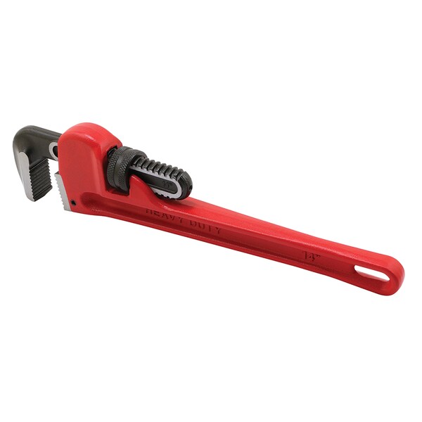 Prime-Line 14 in. Pipe Wrench, Heavy-Duty Cast Iron, Red Single Pack - RP77373