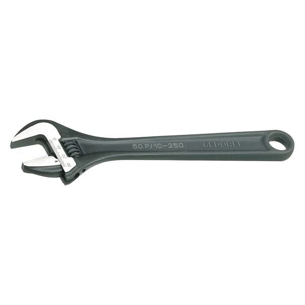 Gedore Adjustable Wrench, 10", Black Finish, Material: Chrome Vanadium Steel - 60 P 10