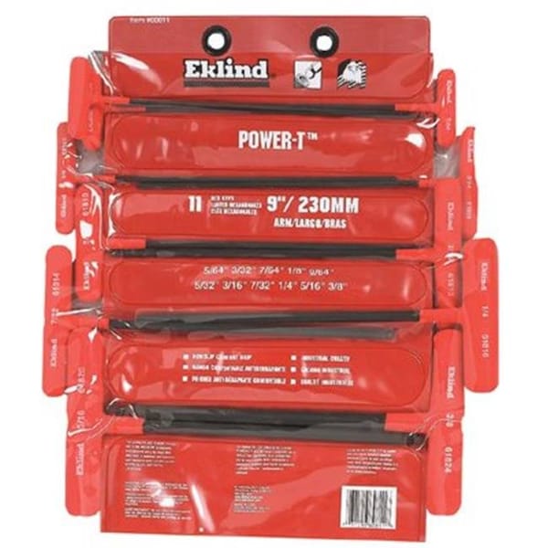 Eklind Eklind Tool 269-60811 11 Key Ball Power T Keyset In Vinyl Pouch 9 Incharm - 269-60811