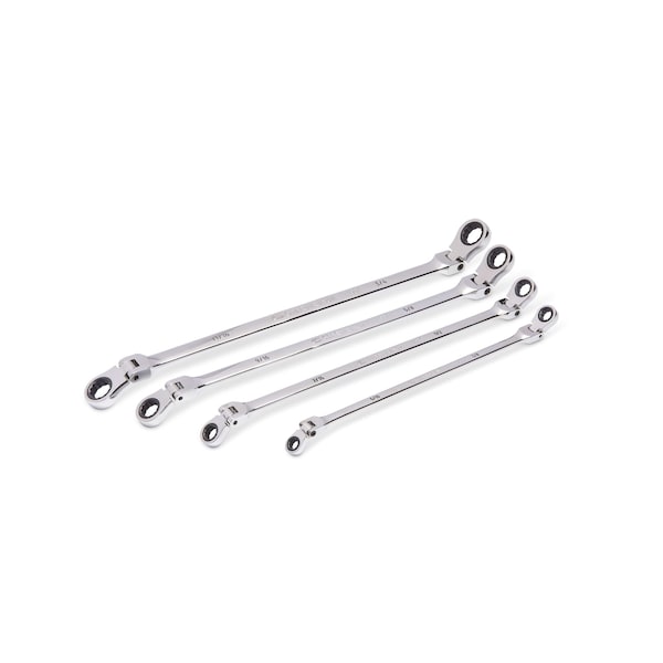 Gearwrench 4 Piece 90-Tooth 12 Point SAE GearBox™ Double Flex Ratcheting Wrench Set - 86831