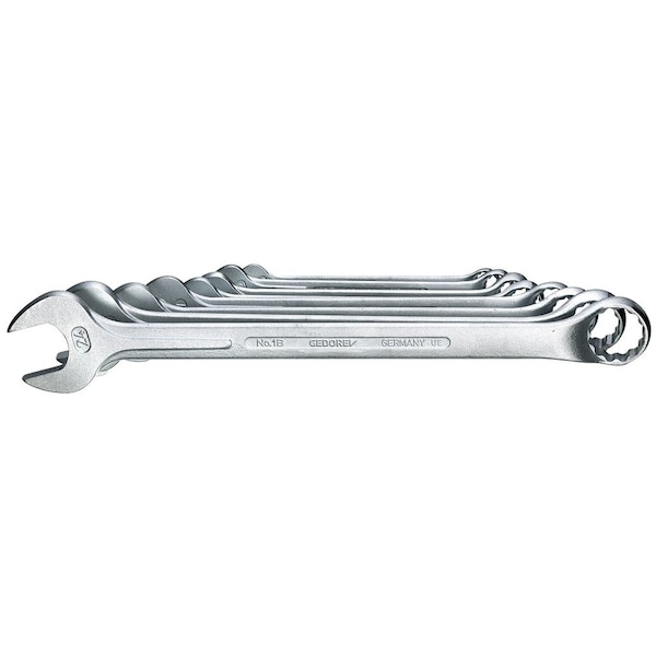 Gedore Combination Wrench Set, 8 pcs., 10-24mm, SAE or Metric: Metric - 1 B-08
