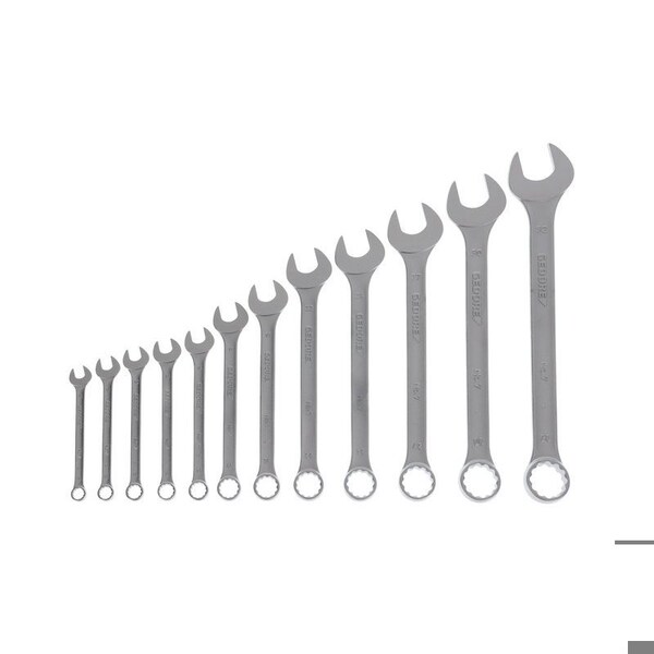 Gedore Combination Wrench Set, 12 pcs., 10-32mm, Wrench Head Sizes: 10mm to 32mm - 7-012