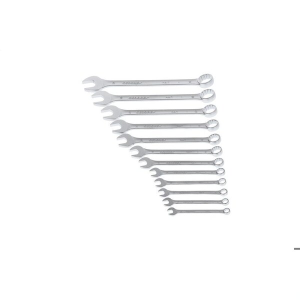 Gedore Combination Wrench Set, 12 pcs., 10-32mm, Wrench Head Sizes: 10mm to 32mm - 7-012