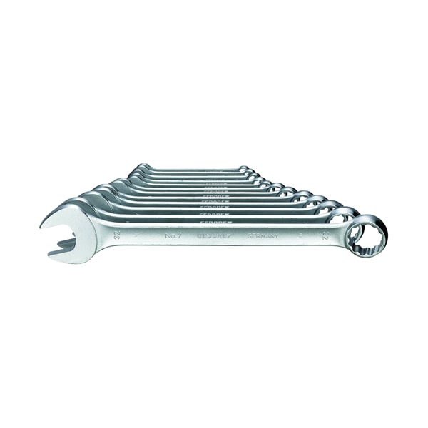 Gedore Combination Wrench Set, 12 pcs., 10-32mm, Wrench Head Sizes: 10mm to 32mm - 7-012