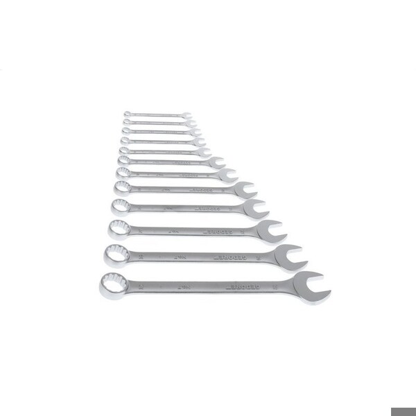 Gedore Combination Wrench Set, 12 pcs., 10-32mm, Wrench Head Sizes: 10mm to 32mm - 7-012