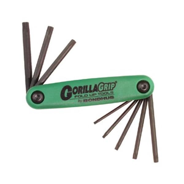 Bondhus Bondhus 116-12632 T6-T25 Gorilla Grip Foldup Torx Tool Set - 116-12632