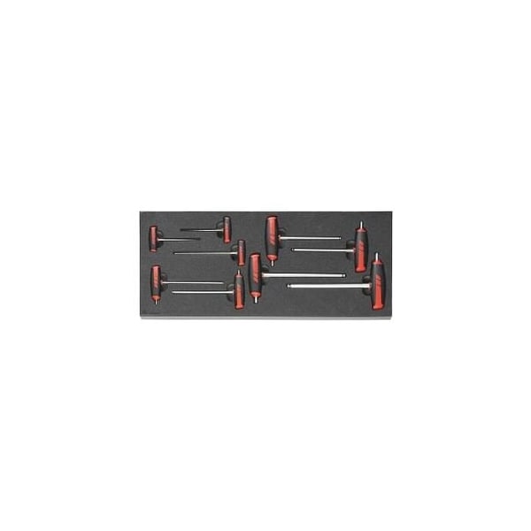 Holex 9 Pc T-Handle Hex Key Set in Foam, 2 mm to 10 mm - 953035 9