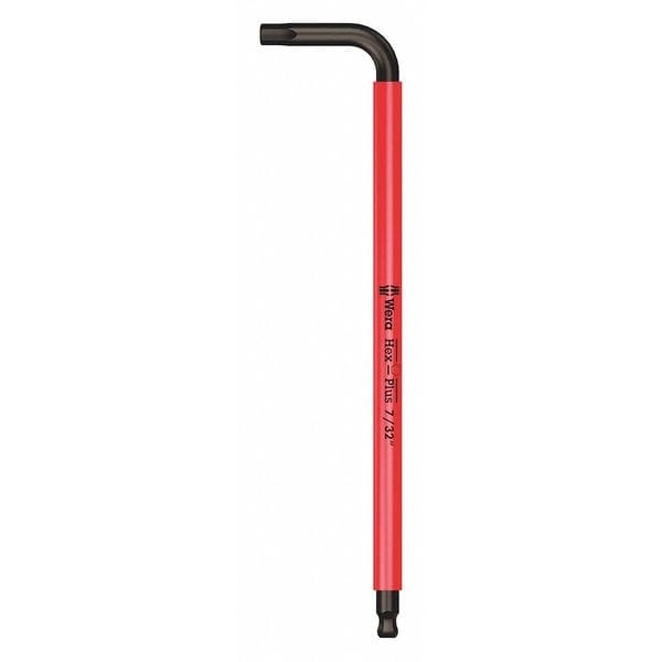 Wera Plain L Key, 7/32 in Tip Size, 6 3/4 in Long, 6 3/4 in Short - 05022635001