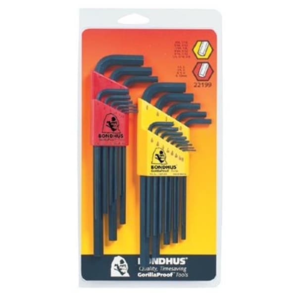 Bondhus Bondhus 116-22199 Inch-Mm Hex L-Wrench Setw-12137 & 1 - 116-22199