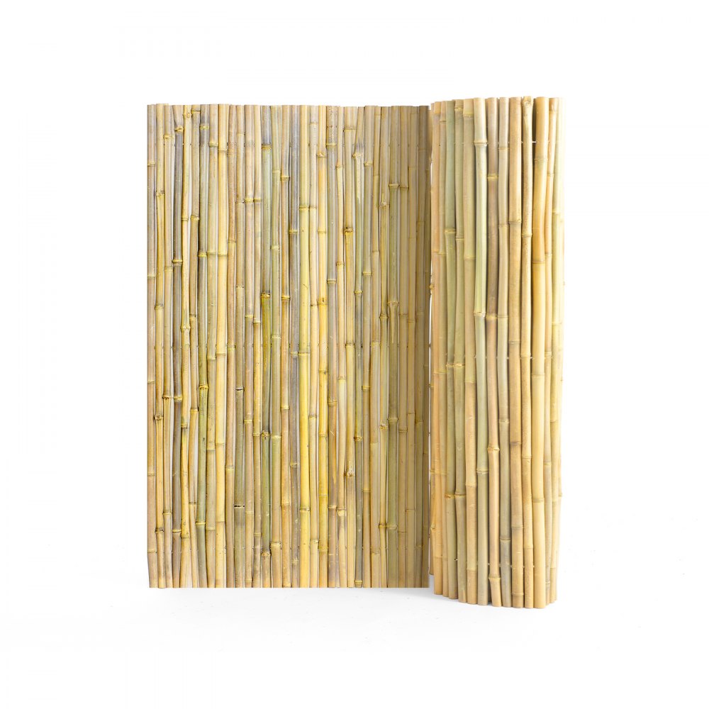 VEVOR Natural Rolled Bamboo Fence Bamboo Panel 4 ft H x 6 ft L x 0.75 in D. - ZWLYZ6FT4FT0AR982V0