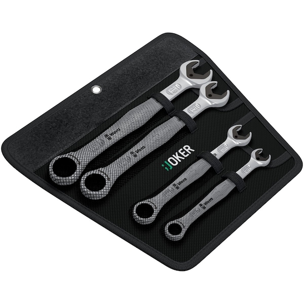 Wera Tools Joker Metric Ratcheting Combination Wrench Set, 4 Piece - WER05073290001