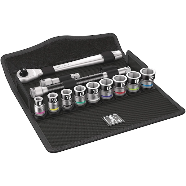 Wera Metal Ratchet Set, 3/8" Drive, Metric, 1 - 05003785001