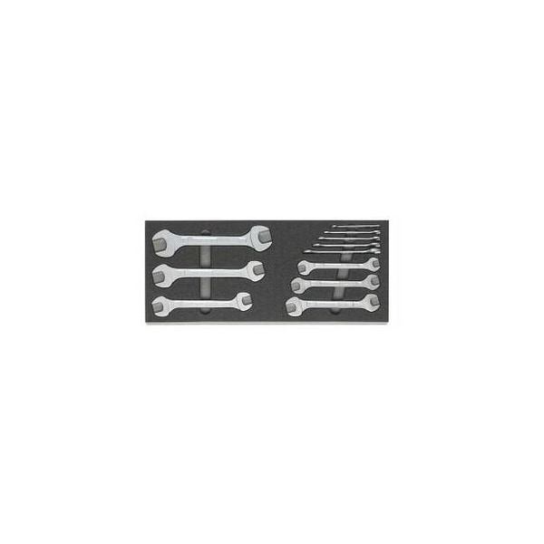 Garant 11 Pc Double Open End Wrench Set in Foam, 6X7 mm to 30X32 mm - 952523 11