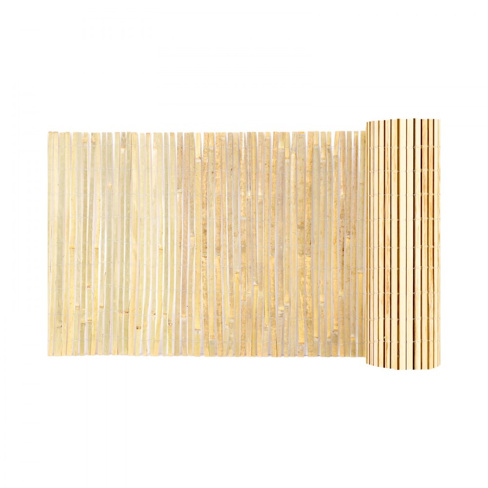 VEVOR Natural Bamboo Slat Screening Privacy Bamboo Slat Fence 3 ft H x 19.6 ft L - ZWL196FT33FT8P7DQV0