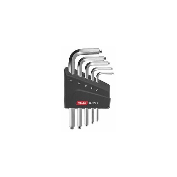 Holex Metric L-Key Set, with Pin, 5 Pc, 3 mm to 8 mm - 626073 5