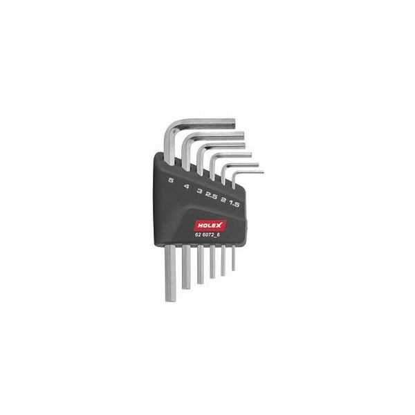 Holex L-wrench Set, 6 Pc, 1.5 mm to 5 mm - 626072 6