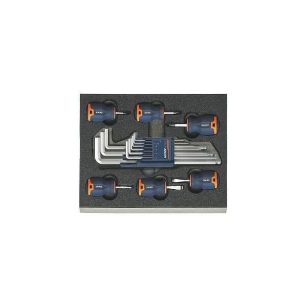 Garant Set of 15 L-keys and Stubby Screwdrivers in Foam - 952892 15