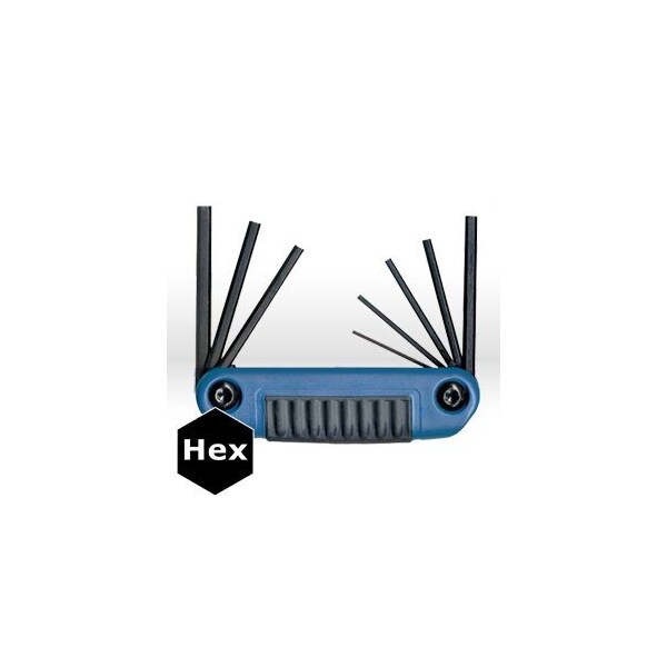 Eklind Fold Up Hex Key Set, Ergo-Fold Key Set 8pc. 2mm-8mm Hex Keys - 25181