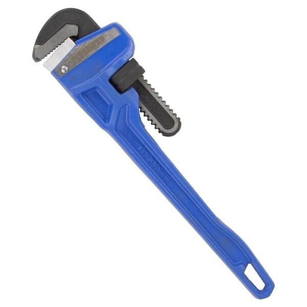 Vulcan Pipe Wrench, 38 mm Jaw, 14 in L, Serrated Jaw, Die-Cast Carbon Steel, Powder-Coated, Heavy-Duty Handle - JL40114