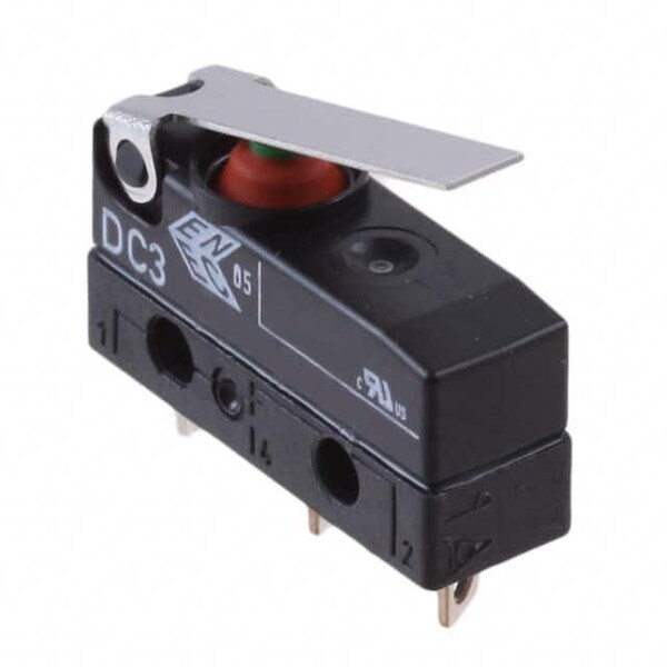Interruptor de límite/reactivación Snap Zf Electronics, SPDT, Encendido-(Encendido), Momentáneo, 0.1A, 30Vcd, 6mm, Terminal de soldadura, Palanca - DC3C-A1LB
