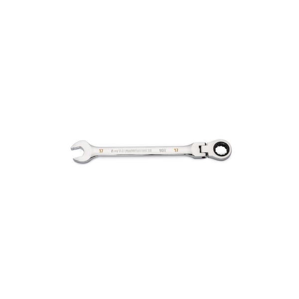 Gearwrench 17mm 90-Tooth 12 Point Flex Head Ratcheting Combination Wrench - 86717