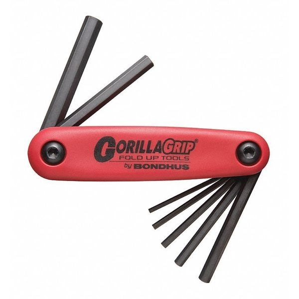 Bondhus 7 Piece Metric Fold-Up Hex Key Set, 12587 - 12587