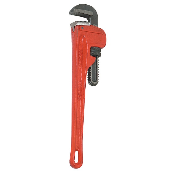 Westward 8 in L 1 in Cap. Cast Iron Straight Pipe Wrench - 3LY96