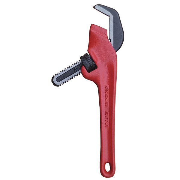 Westward 9 1/2 in L 2 5/8 in Cap. Cast Iron Hex Pipe Wrench - 6ATY4