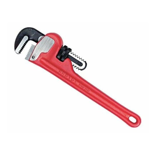 Proto 12 in L 2 in Cap. Cast Iron Straight Pipe Wrench - J812HD