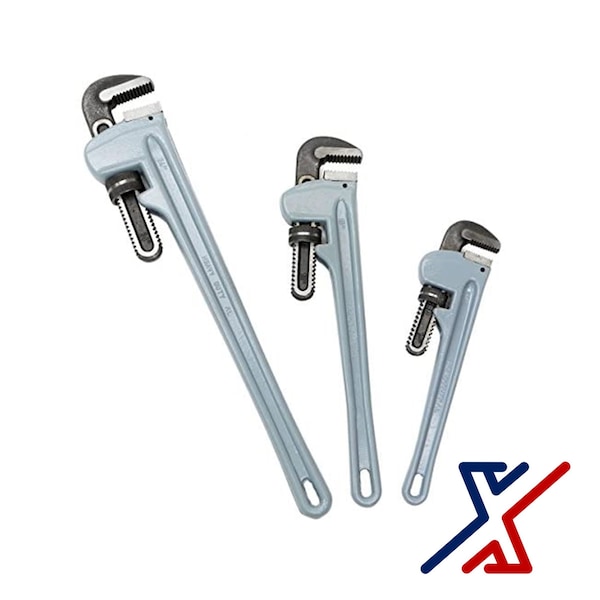 X1 Tools Aluminum Pipe Wrench Set of 3 14, 18 and 24 1 Set by X1 Tools - X1E-HAN-WRE-PIP-9050x1