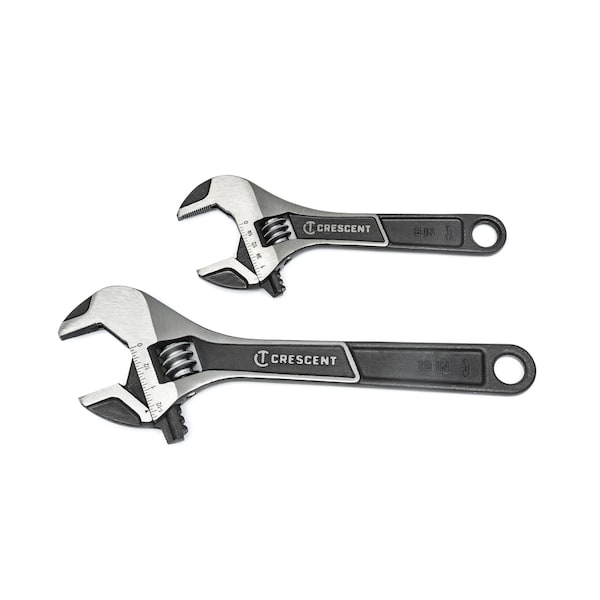 Crescent 2 Piece Wide Jaw Adjustable Wrench Set 6" & 10" - ATWJ2610VS