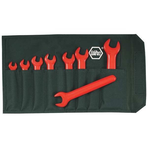 Wiha Ins Open End Wrench Set, 15Deg, 6-19mm, 8Pc - 20093