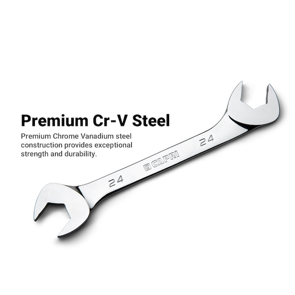 Capri Tools 24mm Angle Open End Wrench, 30Deg and 60Deg Angles, Metric - CP11924