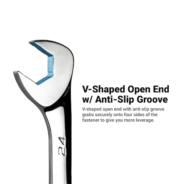 Capri Tools 24mm Angle Open End Wrench, 30Deg and 60Deg Angles, Metric - CP11924