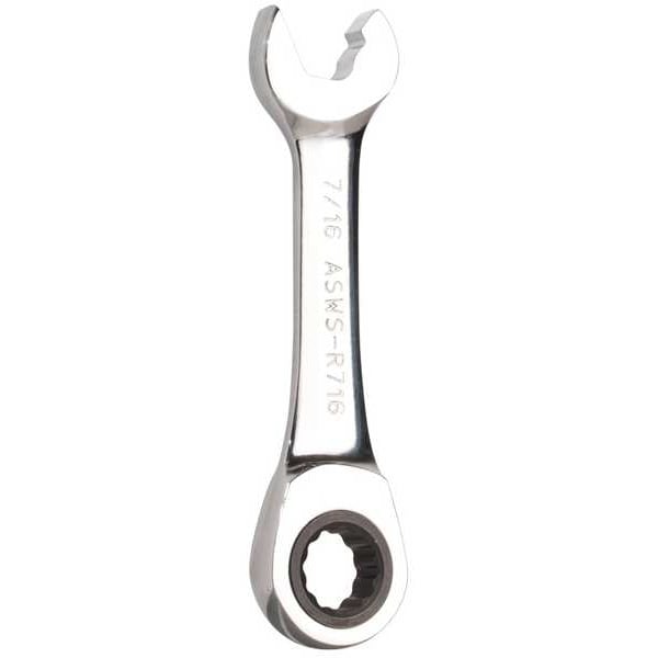 Jonard Tools Stubby Speed Wrench, 4 in L., 7/16 in Head - ASWS-R716