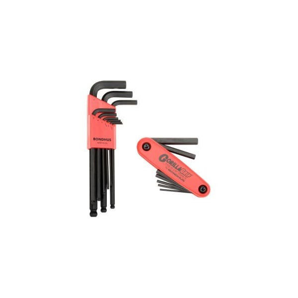 Bondhus Bondhus 14187 & 14189 Bonus Pack - Balldriver L-wrench Set & Gorilla Grip Fold-up Set - 14187+14189