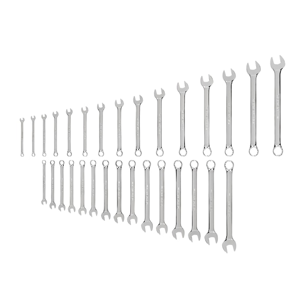 Tekton Combination Wrench Set, 30-Piece (1/4-1", 8-22mm) - WCB90303