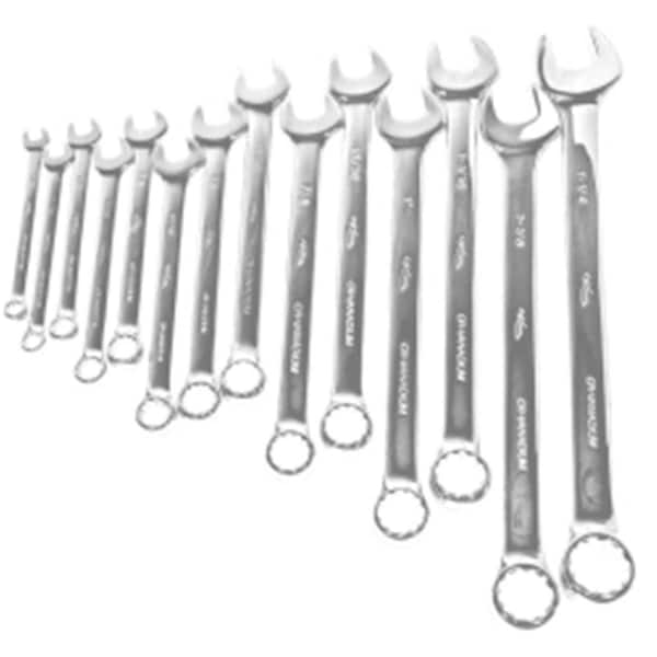 K-Tool International High Polish SAE Combination Wrench Set - 14 Pieces - KTI41304